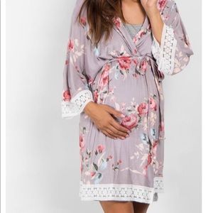 NWOT PinkBlush Delivery/Nursing Maternity Robe.